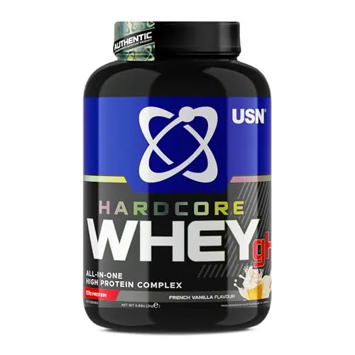 USN Hardcore Whey Protein Pulver Vanille 2kg in beige von USN
