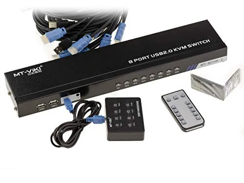 KALEA-INFORMATIQUE KVM-Switch für bis zu 8 PCs. HDMI- und USB-Anschluss, Fernsteuerung. Unterstützte Auflösung 4096x2160.