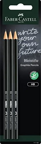 Faber-Castell 3er Set Bleistifte Sechskant Holz HB - Write your own future
