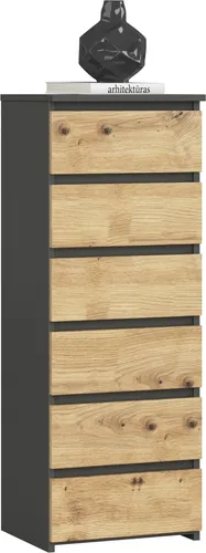 Kommode, Dunkelgrau, 40 x 109 x 35 cm
