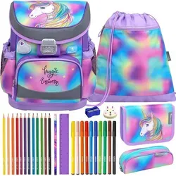 Belmil Schulranzen Set Mini Fit Rainbow Color 10-teilig