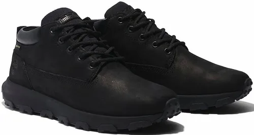 Timberland Mens Mid Lace UP GTX Sneaker jet black 13 - Wanderschuhe mit GORE-TEX-Bootie-Konstruktion für zuverlässigen Nässe-Schutz. Umweltfreundlich dank GreenStride-Zwischensohle aus 65% erneuerbaren Materialien, ideal für Alltag und Freizeit.