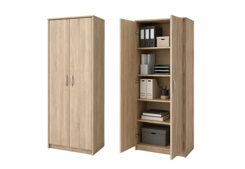 Kleiderschrank Mehrzweckschrank Regal Sonoma – 74 cm breit, 180 cm hoch
