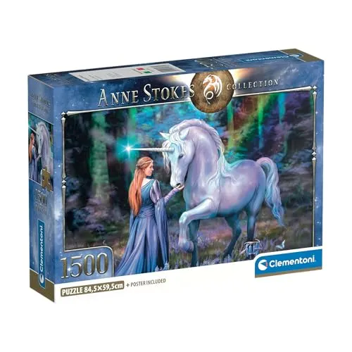 Clementoni Puzzle - Anne Stokes Bluebell Wood 1500 Stücke, compact Box - Puzzle für Erwachsene 14-99 Jahre, Geschenk für Mann und Frau, Made in Italy, 31735