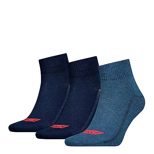 Levi's Unisex Quarter Socks, Navy, 43/46