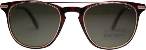 Rebel Sonnenbrille 70035R TD05 - Havanna/Gold - Modische Sonnenbrille mit grün polarisierten Gläsern. Ideal für sonnige Tage, bietet sie optimalen UV-Schutz und einen stylischen Look. Perfekt für jeden Anlass!
