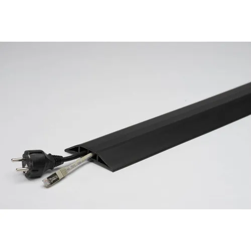 EHA Kabelbrücke 3,0 m schwarz - Kabelbrücke aus Weich-PVC, 3 m lang und 7,5 cm breit, ideal zum Schutz und zur Ordnung von Kabeln in Büros und zuhause.