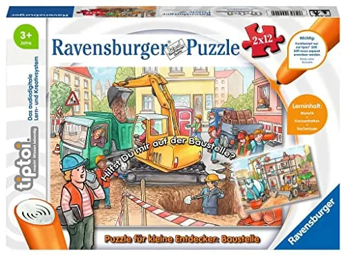 Ravensburger tiptoi Spiel 00049 Puzzle für kleine Entdecker: Baustelle