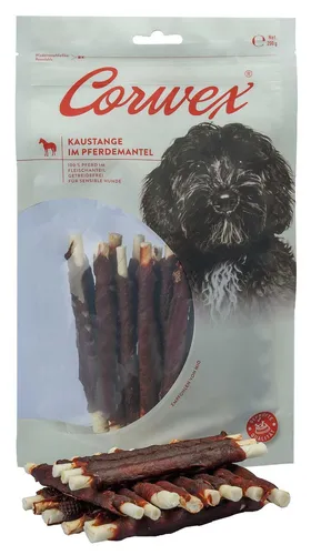 Corwex Kaustangen im Pferdemantel 200g – Getreidefreier Kausnack für Hunde