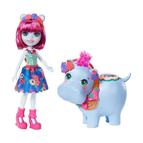 Enchantimals GFN56 - Themenpack Hedda Hippo und Lake Puppen, Spielzeug ab 4 Jahren