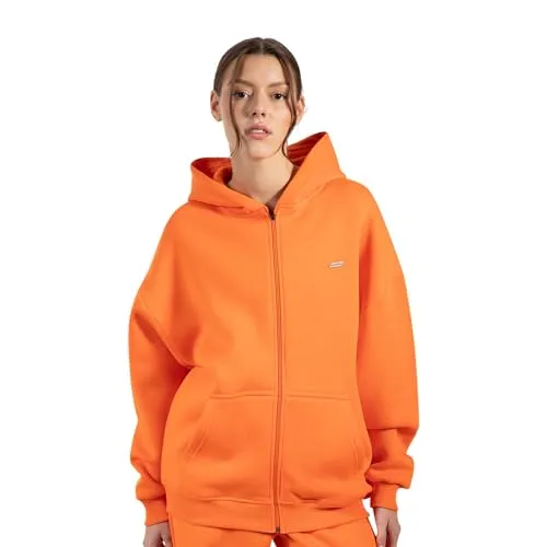 SMILODOX Zip Hoodie Damen Lyanna, Kapuzenjacke mit Reißverschluss, weichem Material und Seitentaschen, dezentes Logo, Hochwertige Verarbeitung, Lässiger Allrounder für Alltag, Freizeit und Sport