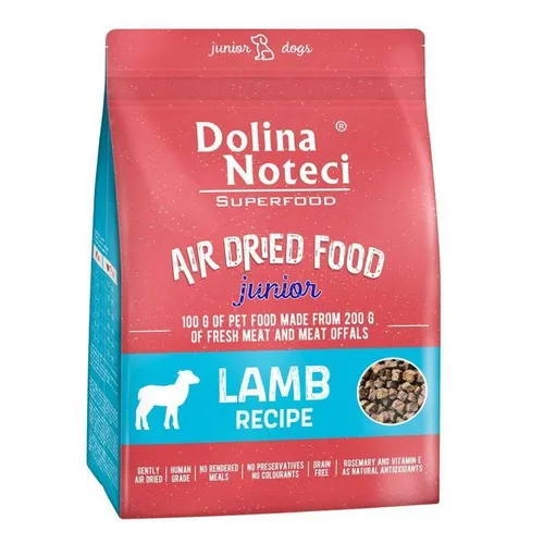 Trockenfutter für Hunde Lammgericht Dolina Noteci Junior Superfood 1kg