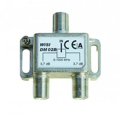 Wisi DM 02 B Verteiler, 2-fach, 3.7 dB, 5...1006 MHz, Klasse A (702960)