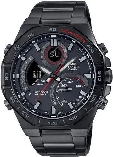 Casio Edifice ECB-950DC-1AEF Herrenuhr Edelstahl schwarz Solar Bluetooth 100m wasserdicht Gehäuse 48x51mm