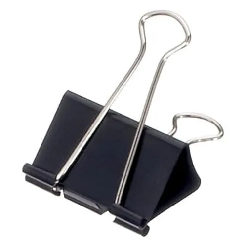 Maul 2143290 Stahl 12pièce (S) Posaune – Büroklammern (schwarz, 12 Stück (S))