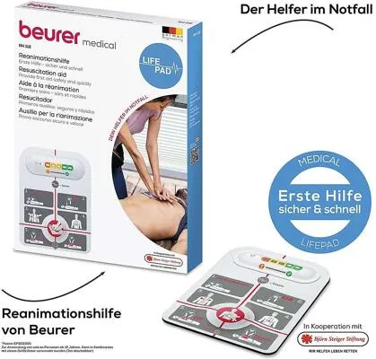 LifePad by Beurer - Reanimationshilfe mit visueller und akustischer Unterstützung, optimale Kompressionsfrequenz und einfache Positionierung