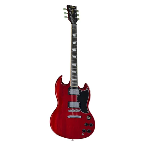 Vintage Reissued VS6 Cherry Red E-Gitarre - Die Vintage Reissued VS6 Cherry Red kombiniert traditionelle Mahagonikonstruktion mit hochwertiger Hardware für authentischen Vintage-Sound. Ideal für Blues und Rock, bietet sie exzellente Spieleigenschaften und unvergleichlichen Klang.