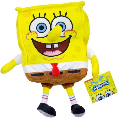 Nickelodeon Kuscheltier Sponge Bob Schwammkopf Kuscheltier XXL 30cm Spongebob Plüsch (1-St), Super weicher Plüsch Stofftier Kuscheltier für Kinder zum spielen