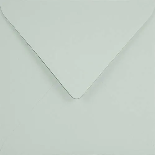 Netuno 25 quadratische Briefkuverts Pastell-Grün 153x 153 mm 120g Keaykolour Pastel Green elegante Briefhüllen aus Feinpapier ökologisch hochwertige Briefumschläge quadratisch für Einladungskarten
