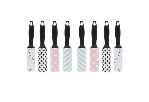 HAC24 Fusselroller Fusselrolle Flusen Entferner Tierhaarrolle Flusenrolle Kleiderrolle, 8er Set 34 Blatt Pro Rolle