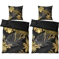 Sanilo Bettwäsche Golden Leaves 135x200 cm in gold von Sanilo