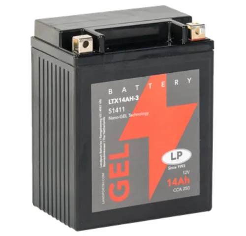 Akkuman.de 12V 14Ah Motorrad Startbatterie MG LTX14AH-3 - Wartungsfreie Gel-Batterie für Motorräder mit 14 Ah, ideal für zuverlässigen Start und hohe Leistung, Maße: 134x88x166 mm.
