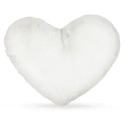 Bestlivings Herzkissen Plüsch - Offwhite von Bestlivings