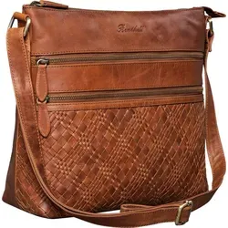 Benthill Umhängetasche Damen Echt Leder - Umhängetasche aus hochwertigem Echtleder, mit praktischem Reißverschlussfach und verstellbarem Schultergurt, ideal für stilvolle Frauen.