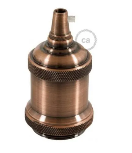 CREATIVE-CABLES ITALY KIT FASSUNG E27 ALUMINIUM VINTAGE KUPFER KBL27ALRA