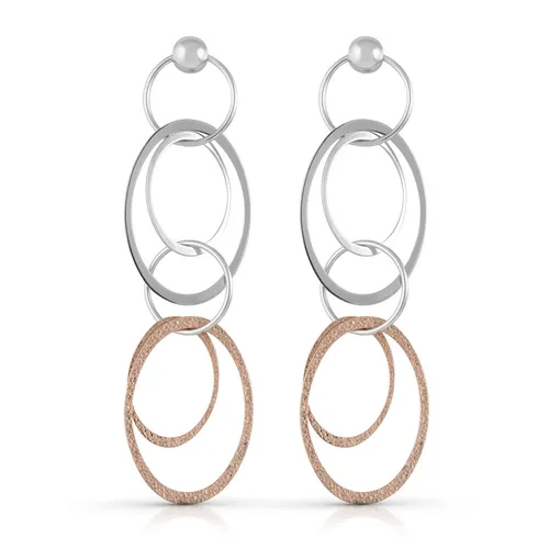 CELESTA Paar Ohrhänger 925/- Sterling Silber zweifarbig von Celesta