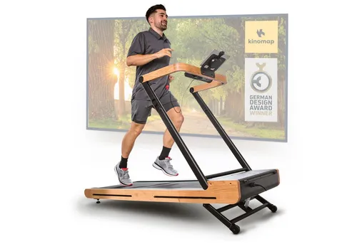 SportPlus Laufband für zuhause - Klappbares Walking Pad bis 18 km/h - Laufbänder: Hochwertiges FSC®-zertifiziertes Eichenholz, leiser Brushless Motor und TÜV-zertifiziert; ideal für ein effektives und nachhaltiges Training.