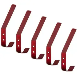 SO-TECH® Kleiderhaken Wandhaken Edelstahl 60 x 20 x 45 mm oder 142 x 20 x 45 mm, (5-St), großer Jackenhaken mit abgerundeten Kanten bordeauxrot rot 14.2 cm