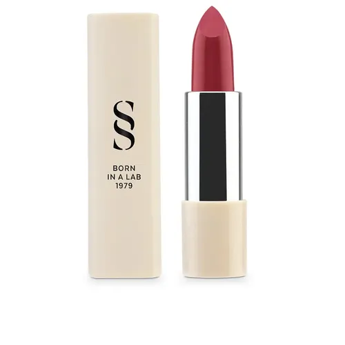 Sensilis Rouge Fondant Lippenstift, nährt und verleiht ein glänzendes und saftiges Finish, mit Hagebuttenöl und Hyaluronsäure, Kirsche, 3,5 g