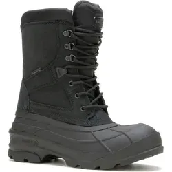 Kamik Herren Nation Plus Schneestiefel, Schwarz (Black BLK) - Warm und wasserdicht - Herren-Stiefel mit nahtversiegeltem Spaltleder, herausnehmbarem Innenschuh und nachhaltiger Heat-MX Isolation für optimalen Komfort bei winterlichen Bedingungen.