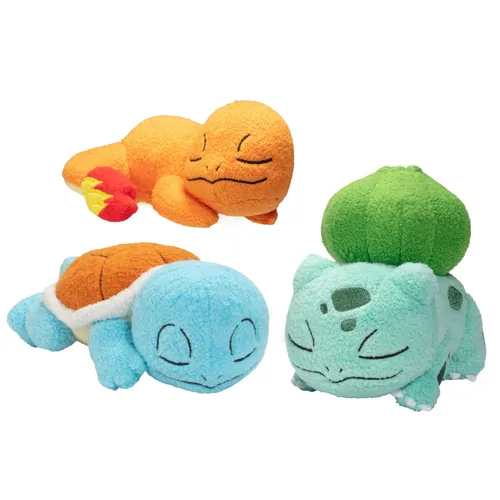 Merch Pokemon - 5`` Sleeping Plush3 pack Bulb, Char, Squirtle plush /Toys NEU