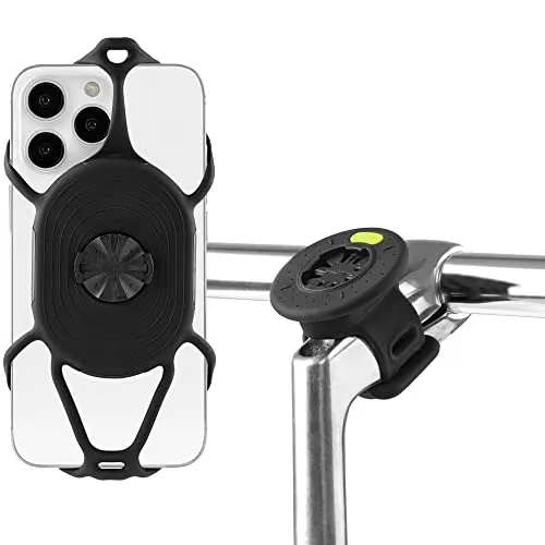 Produktbild Bone 360 Grad Drehbare Abnehmbare Handyhalterung Fahrrad für Vorbau Lenker, Universaler Verstellbar Handy Fahrradhalterung für iPhone Smartphone 4,7-7,2 Zoll