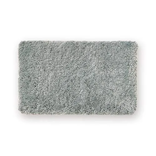 WohnDirect Premium Badematte Einzeln zum Set kombinierbar • Badvorleger Duschmatte • rutschfest & Waschbar • Badteppich, Badezimmerteppich Grau • 60 x 100 cm