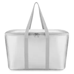 REISENTHEL® coolerbag silver crackle – Kühltasche - Praktische Kühltasche für gekühlte Lebensmittel, stylisches Design in silver crackle, ideal für Einkauf und Freizeit, mit robuster Isolierung und hygienischem Innenfutter.