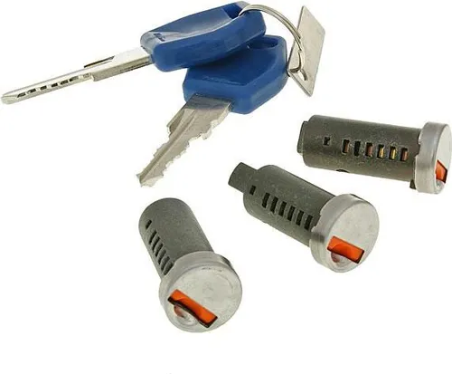 V PARTS Zündschloss Hexagon 125 - Silber - Motorradschlösser, hochwertige OEM-Qualität für sicheres Fahren; einfacher Austausch ohne Anpassungsarbeiten, inkl. 2 neuen Schlüsseln.