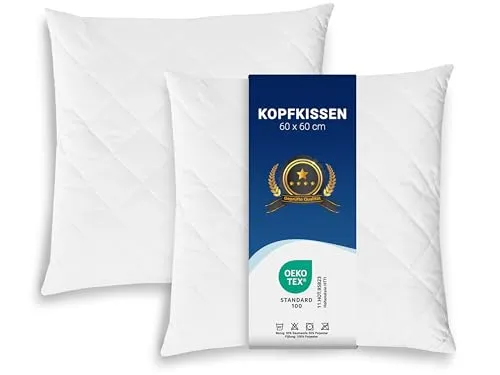 ZOLLNER 2er Set Kissen 60x60 cm in weiß von Zollner