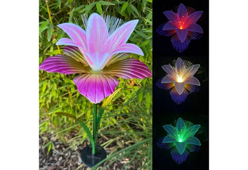 Online-Fuchs Gartenstecker aus Metall in pink von Online Fuchs