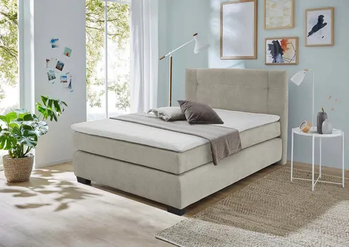 Jockenhöfer Gruppe Boxspringbett Family, inklusive 7-Zonen-TTFK-Matratzen und Kaltschaumtopper, erhältlich in den Breiten 120,140 & 180cm