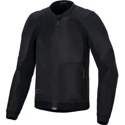 Alpinestars Troop-Air Herren Motorrad Jacke M - Schwarz - Atmungsaktive Motorradjacke für den Sommer mit herausnehmbaren Protektoren, ideal für Touring-Fahrten. Aus robustem Textilmaterial für optimalen Komfort und Sicherheit.