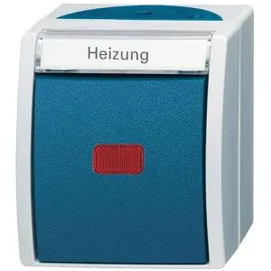 Busch-Jaeger Heiz.Notschalter (093055) - Wippschalter für sichere Heizungssteuerung, ideal für Notfälle und schnelle Reaktion