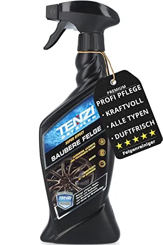 TENZI Premium Felgenreiniger (600ml) Spray für Auto & Motorrad - kraftvolle, säurefreie Felgenpflege in nur 30 Sekunden - Reiniger für Alufelgen, Stahlfelgen, Chrom, lackierte & matte Felgen
