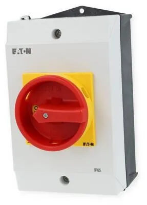 Eaton P1-32/I2/SVB Hauptschalter - Hauptschalter mit NOT-AUS-Funktion, ideal für Sicherheitsanwendungen in industriellen Umgebungen, sorgt für zuverlässige Abschaltung und einfache Bedienung.