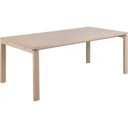 Kulissen-Esstisch >Linley< in Eiche weiss pigmentiert, MDF - 200x75x100 (BxHxT)