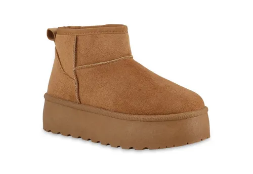 VAN HILL Damen Plateau Boots - Bequeme Wanderschuhe mit Profilsohle - Wanderschuhe mit Plateau und Profilsohle, ideal für Komfort und Stabilität auf jedem Terrain.