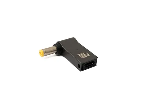 System-S USB 3.1 Adapter Typ C Stecker zu DC 20V 5,5 x 2,5 mm Buchse in Grau