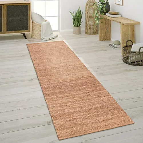 Paco Home Jute Teppich 60x100 cm - Handgearbeiteter Flachgewebe-Teppich aus 100% Jute im modernen Boho-Stil, pflegeleicht und ideal für eine gemütliche Atmosphäre in jedem Raum.